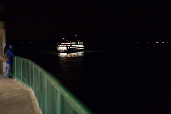 Ferryboat in the dark